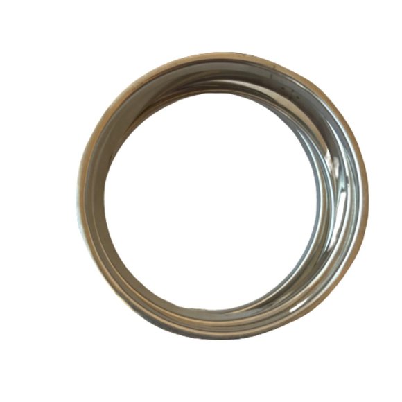 Vintage Shell Inlay Silver Boho Bangle Bracelets - Picture 15 of 16